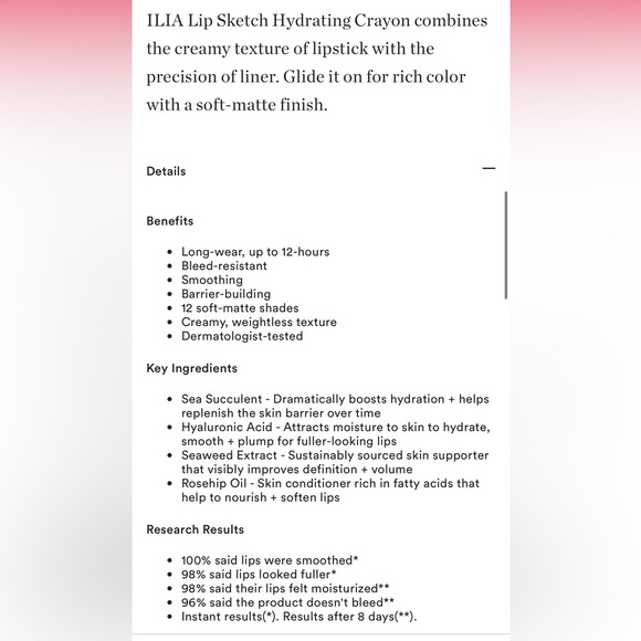 ILIA ‘Piazza’ Lip Sketch Hydrating Crayon - Picture 7 of 8